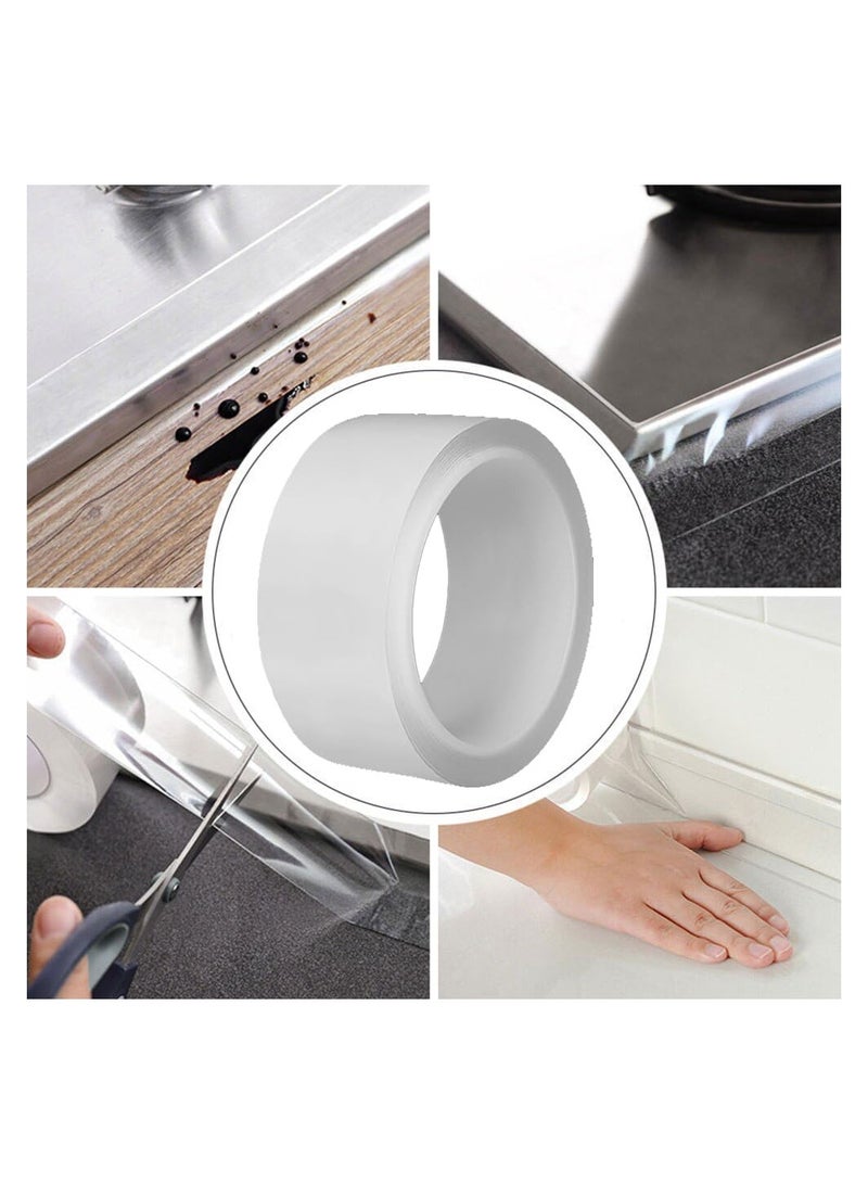 Transparent Window Weather Sealing Tape, Clear Window Draft Isolation Sealing Film Tape for Door Draft Stopper Adhesive Tape, Doors Windows and Shower Glass Gaps(100cn*5cm)