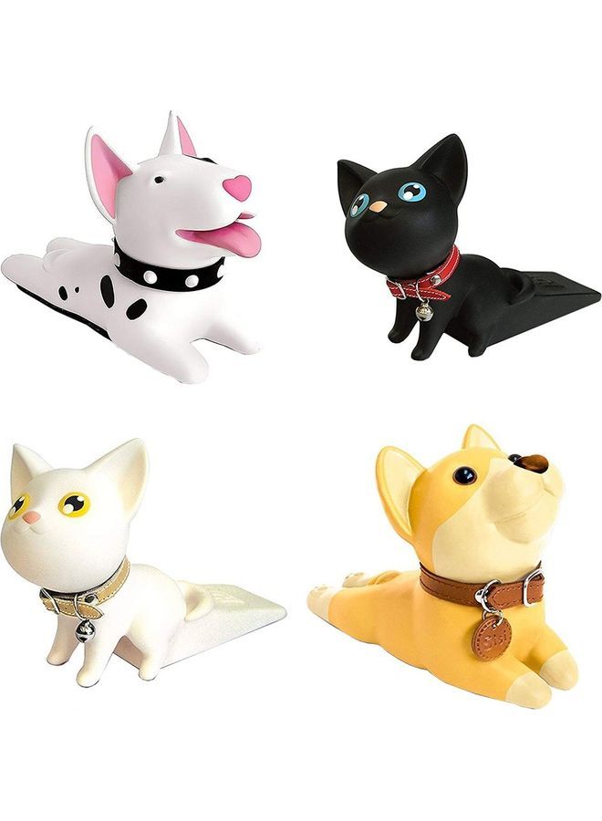 Baby Safety Creative Wedge Doorstop Cute Cartoon Dog Door Stopper Protect white 14*4.5*9cm