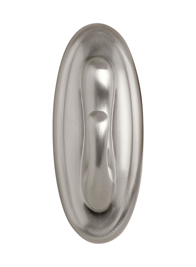 Traditional Brushed Nickel Hook Silver L