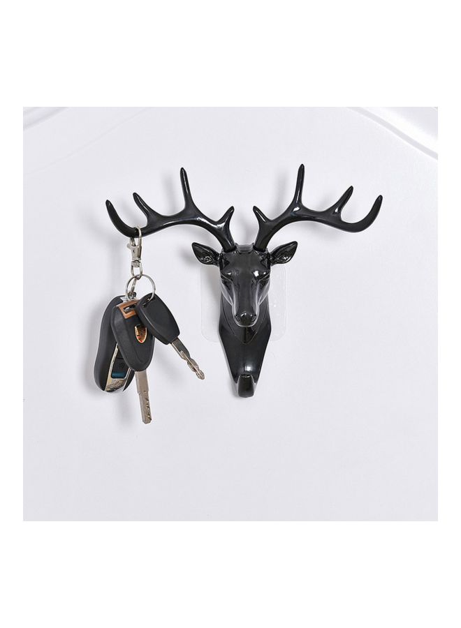 Deer Head No Trace Stereo Wall Hanging Hook Silver