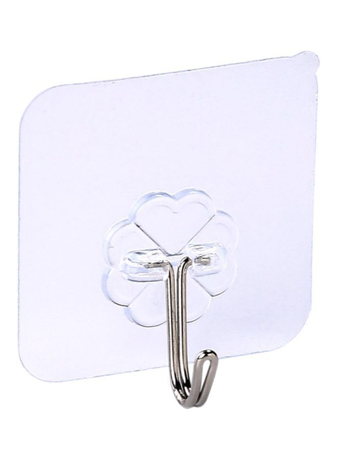10-Piece Sticky Hook Set Clear 10.00x2.00x6.00centimeter