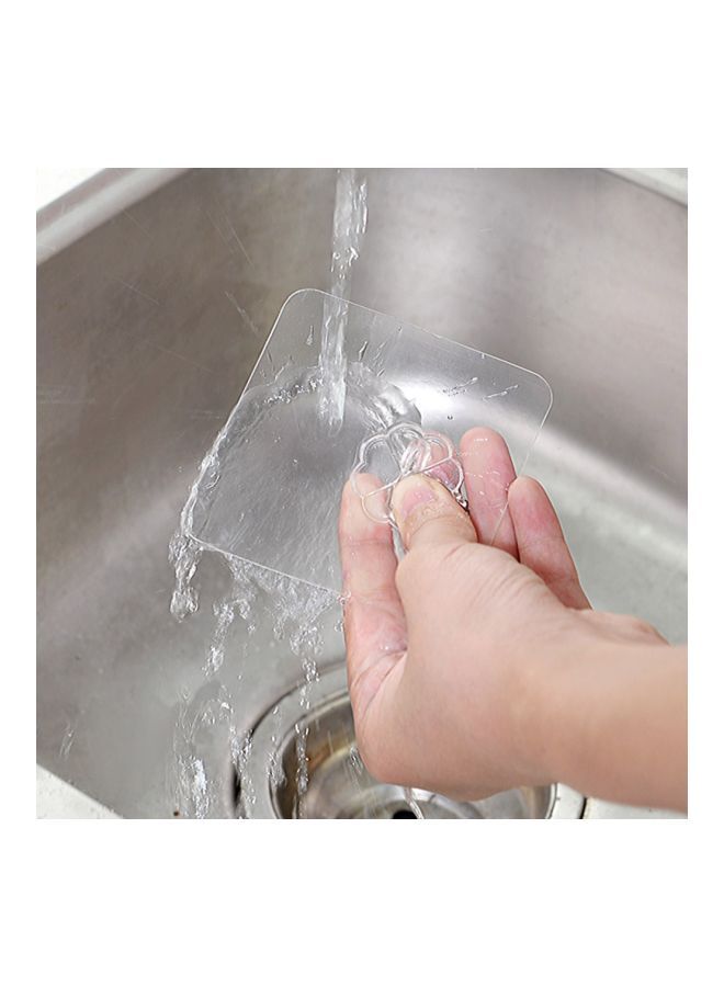 10-Piece Sticky Hook Set Clear 10.00x2.00x6.00centimeter