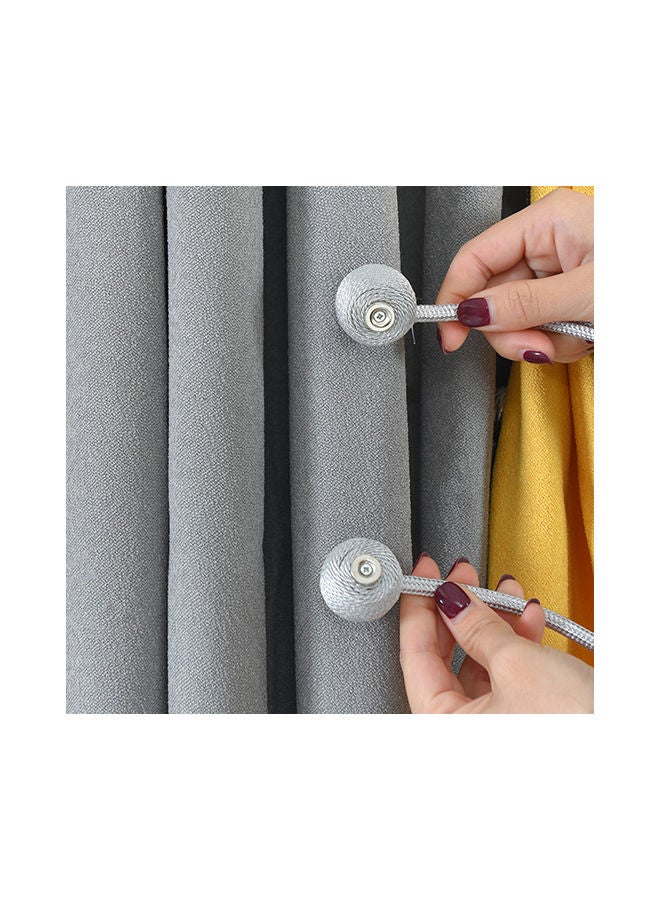 2-Piece Strong Magnetic Twist Ties Magnet Cord Winder Set Silver