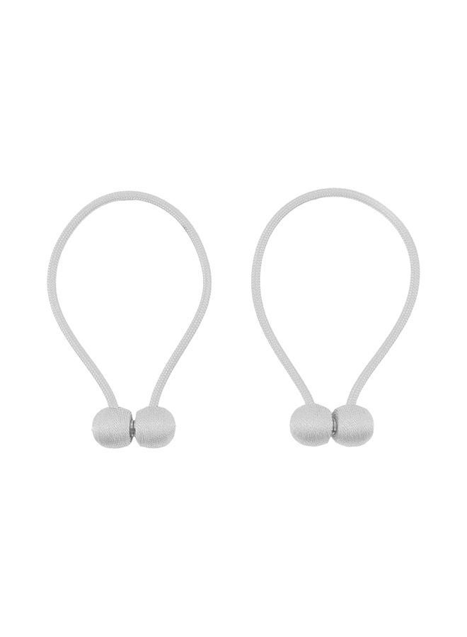 2-Piece Strong Magnetic Twist Ties Magnet Cord Winder Set Silver