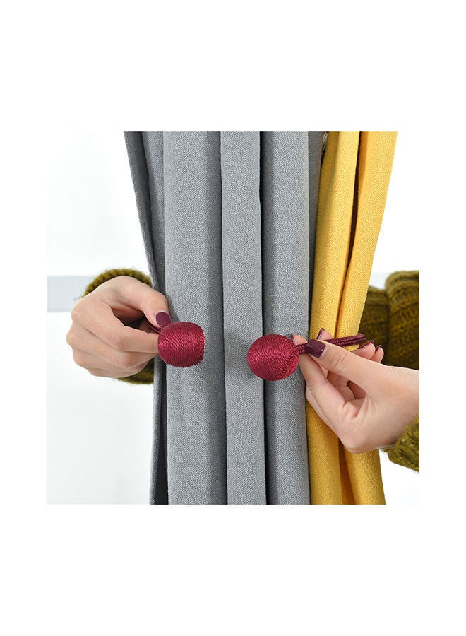2-Piece Strong Magnetic Twist Ties Magnet Cord Winder Set Wine Red