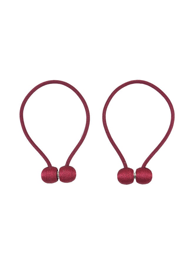 2-Piece Strong Magnetic Twist Ties Magnet Cord Winder Set Wine Red