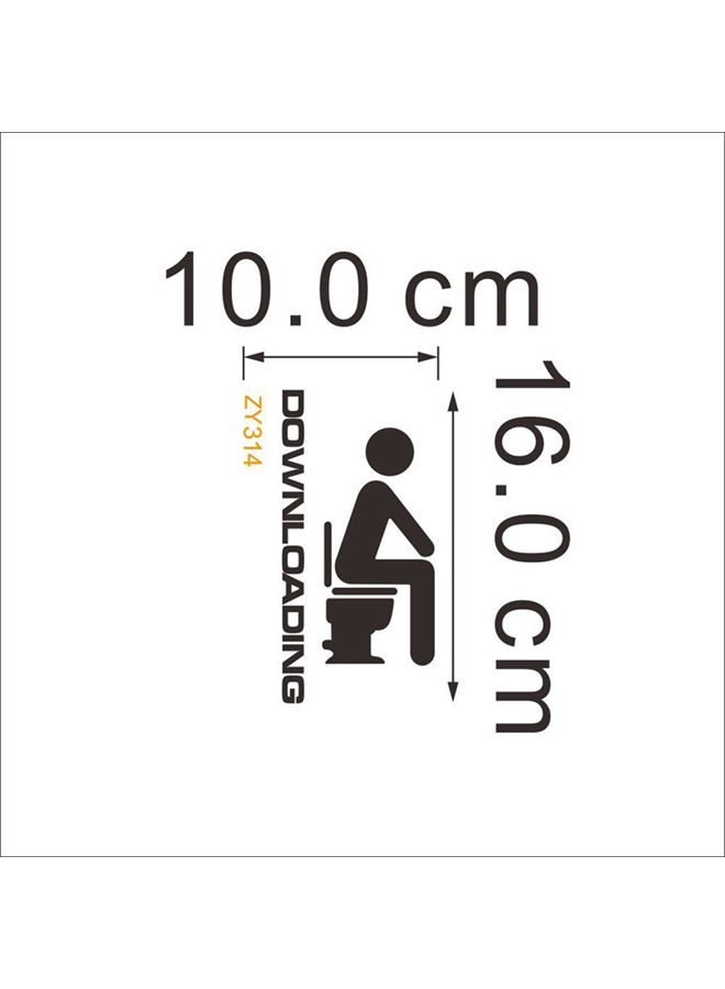 DIY Funny Toilet Seat Sticker Black 10x16centimeter