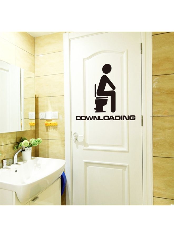 DIY Funny Toilet Seat Sticker Black 10x16centimeter