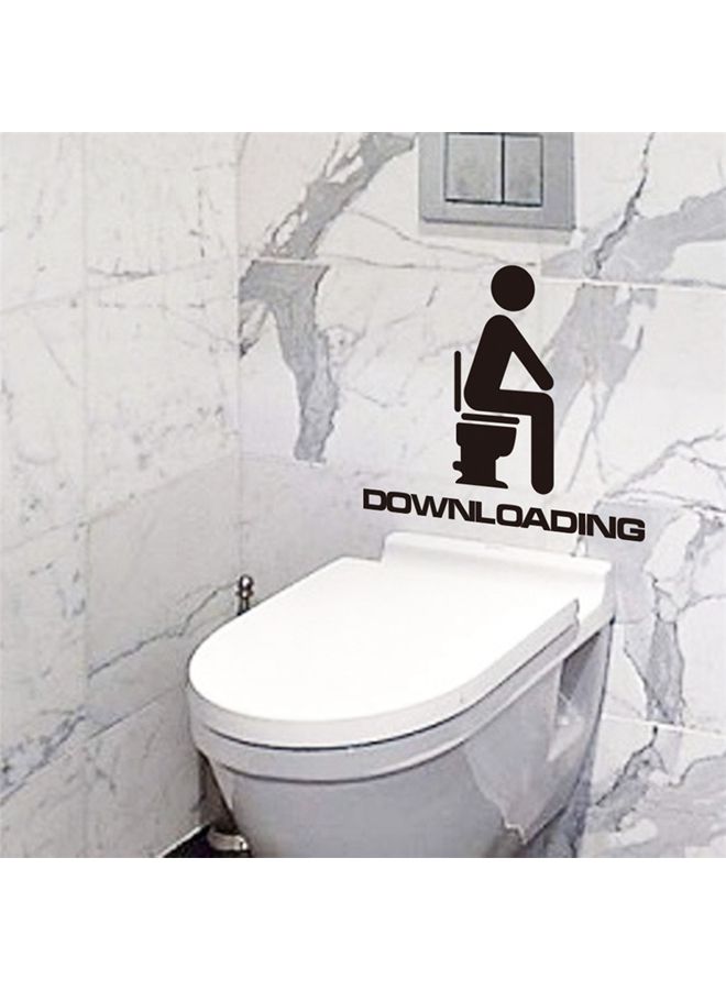DIY Funny Toilet Seat Sticker Black 10x16centimeter