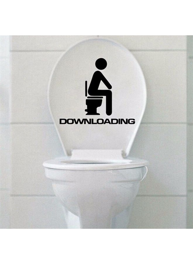 DIY Funny Toilet Seat Sticker Black 10x16centimeter
