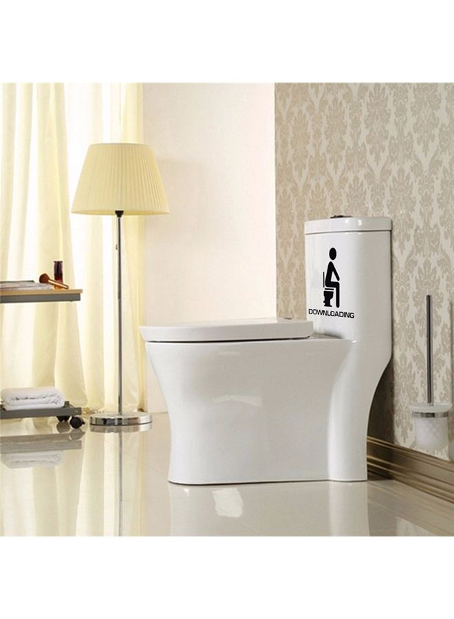 DIY Funny Toilet Seat Sticker Black 10x16centimeter