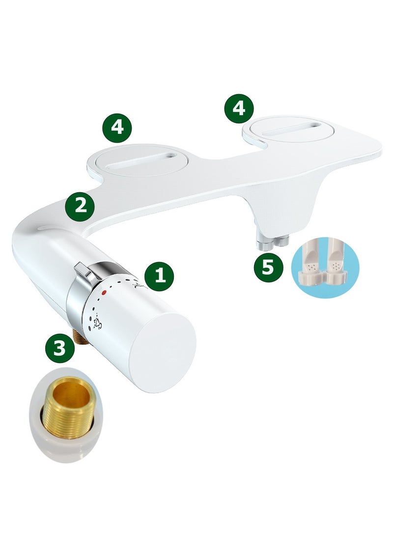 Ultra Thin Toilet Bidet Body Cleaner Smart Flusher Without Electricity