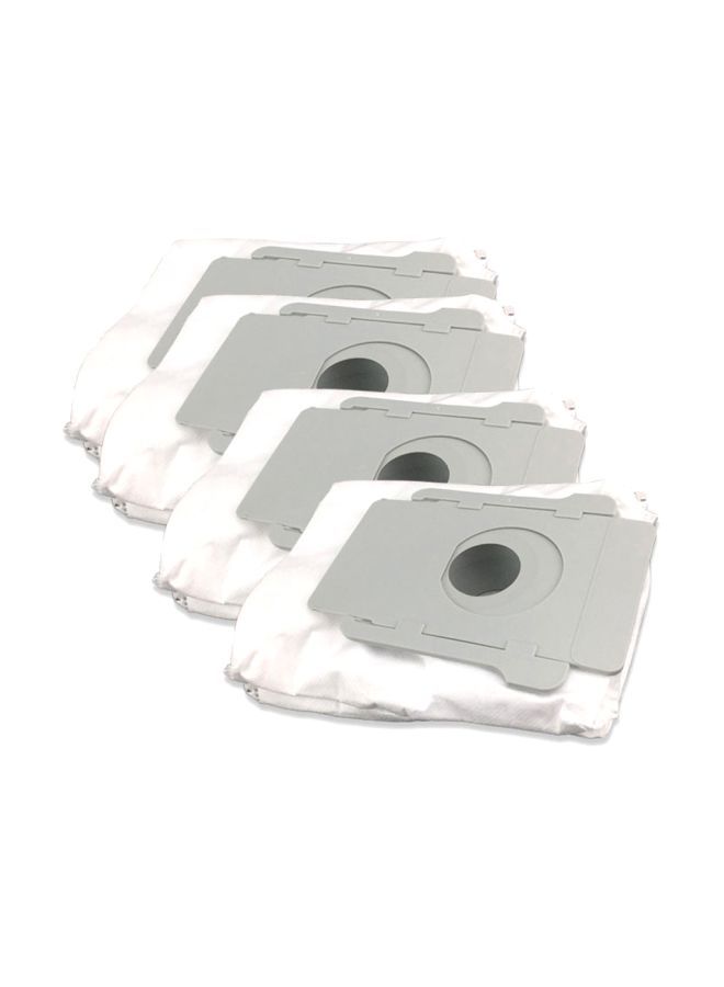 4-Piece Replacement Vacuum Cleaner Dust Disposal Bag H27131-3 White/Grey