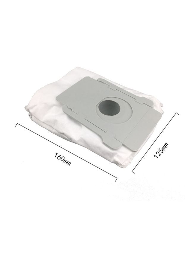 4-Piece Replacement Vacuum Cleaner Dust Disposal Bag H27131-3 White/Grey