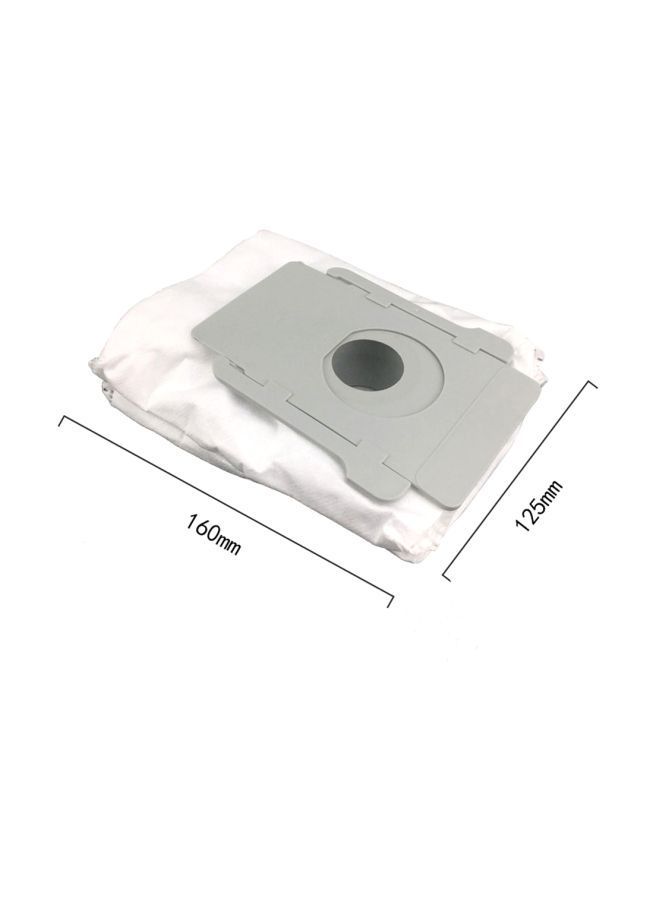 4-Piece Replacement Disposal Bag With Side Brush Part For i7/E5 E6 Vacuum Cleaner H27131-12 Grey/White