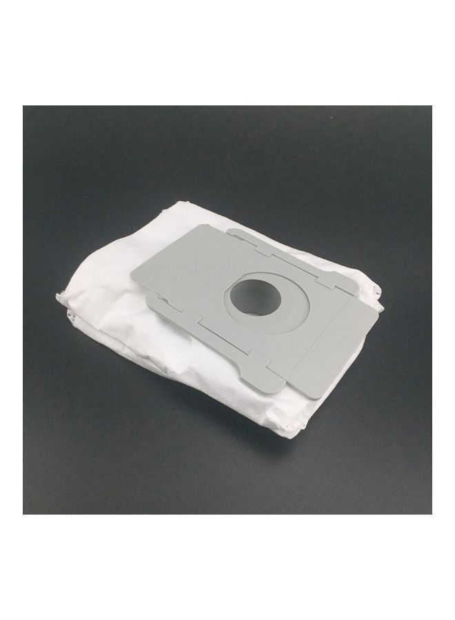 4-Piece Replacement Disposal Bag With Side Brush Part For i7/E5 E6 Vacuum Cleaner H27131-12 Grey/White