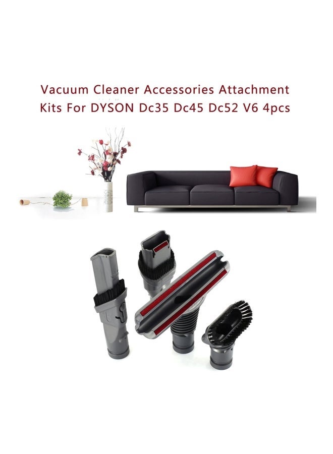 4-Piece Brush And Adapter Kit For Dyson Vacuum Cleaner DW2285 Grey/Black/Red