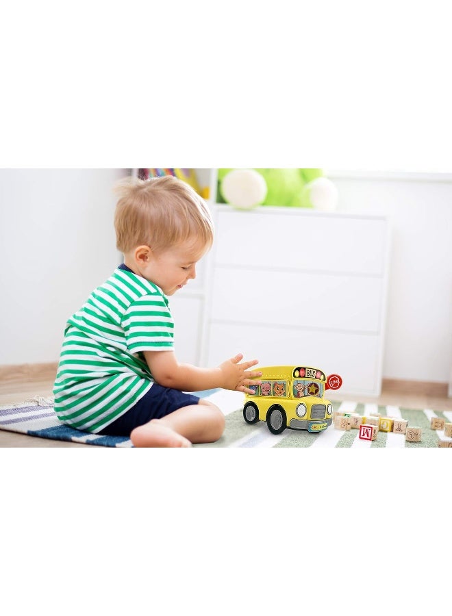 Cocomelon Musical Bus for Kids - Yellow School Bus with Built-in Cocomelon Songs and Sound Effects Fun Musical Cocomelon Toy for Cocomelon Merchandise Fans Bus Toy for Toddlers with Flashing Light
