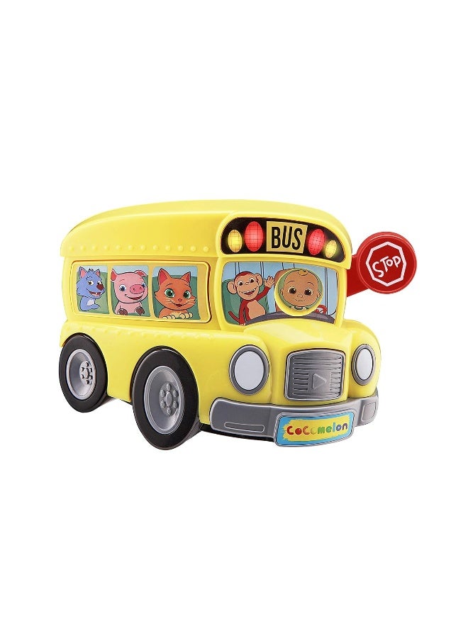 Cocomelon Musical Bus for Kids - Yellow School Bus with Built-in Cocomelon Songs and Sound Effects Fun Musical Cocomelon Toy for Cocomelon Merchandise Fans Bus Toy for Toddlers with Flashing Light