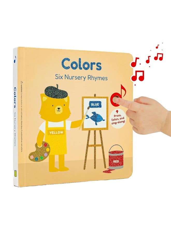 Cali's Books Colors Sound Book for Toddlers 1-3 | Musical Book Toddlers 1-3 | Interactive Book for 1 Year Old | Learn Colors | 6 Nursery Rhymes | New Songs and New Lyrics