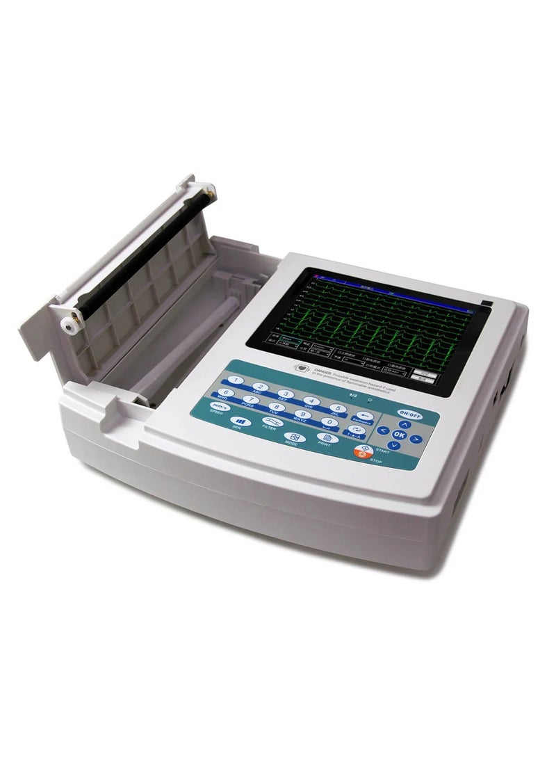 ECG1200G Digital 12 channel/lead EKG+PC Sync software, Electrocardiograph Touch Screen