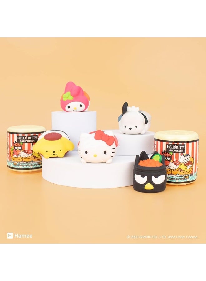 Hamee Sanrio Hello Kitty and Friends Cute Water Filled Surprise Capsule Squishy Toy [Sushi] [Birthday Gift Bag, Party Favor, Gift Basket Filler, Stress Relief Toy] â€“ 1 Pc. (Mystery â€“ Blind Capsule)