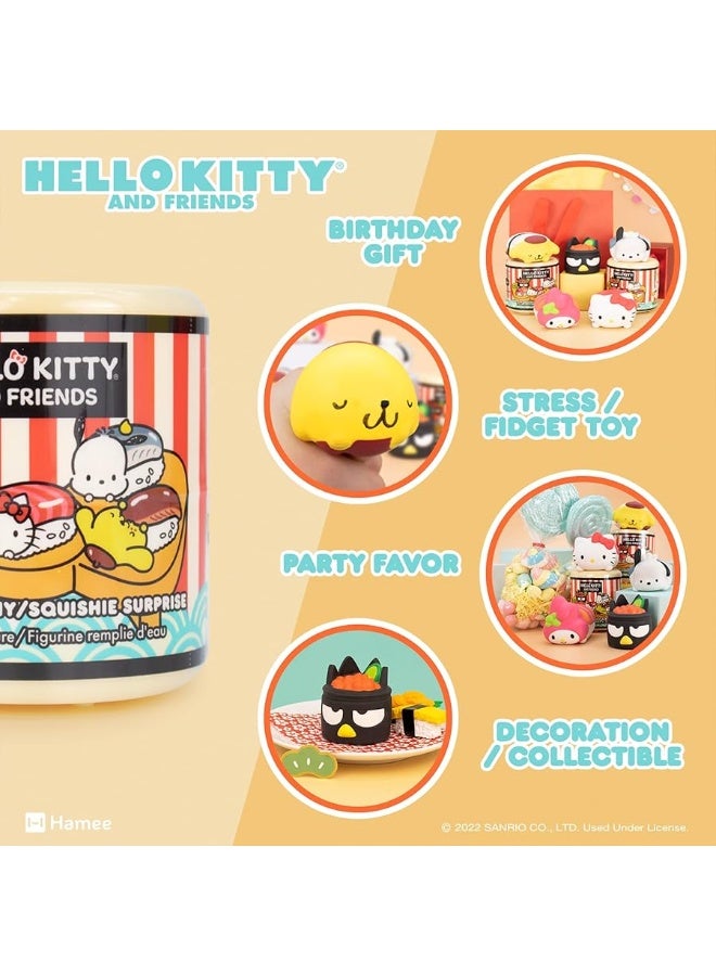 Hamee Sanrio Hello Kitty and Friends Cute Water Filled Surprise Capsule Squishy Toy [Sushi] [Birthday Gift Bag, Party Favor, Gift Basket Filler, Stress Relief Toy] â€“ 1 Pc. (Mystery â€“ Blind Capsule)