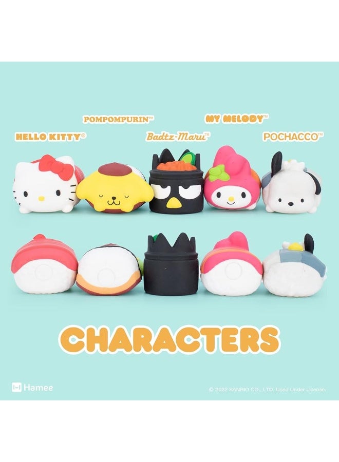 Hamee Sanrio Hello Kitty and Friends Cute Water Filled Surprise Capsule Squishy Toy [Sushi] [Birthday Gift Bag, Party Favor, Gift Basket Filler, Stress Relief Toy] â€“ 1 Pc. (Mystery â€“ Blind Capsule)