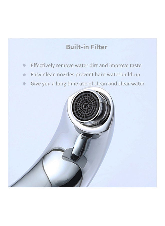 Automatic Sensor Touchless Hands Free Bathroom Sink Faucet with Hole Cover Plate Silver 29.50 x 14.50 21.50cm