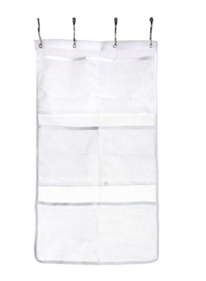 Six-Port Hanging Organizer Bag White 33 x 60centimeter