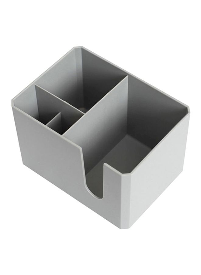 Mini Bath Swabs Holder Organizer Dark Grey/White 14x10cm