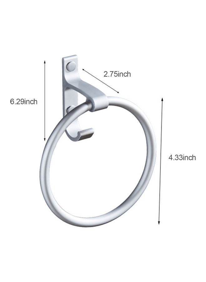 Ring Shaped Towel Hanger Silver 16 X 7 16cm