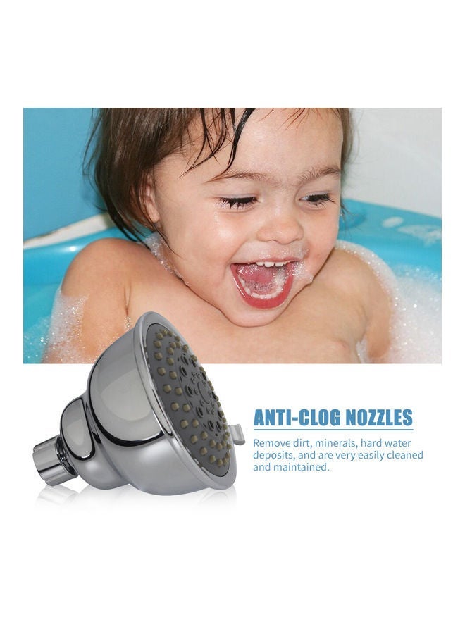 High Pressure Shower Head Silver/Grey 11 x 11cm