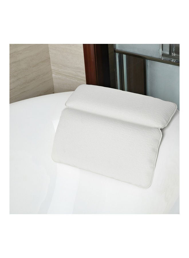 Non-slip Spa Bathtub Pillow Powerful Suction Cup White 37 x 6 30cm