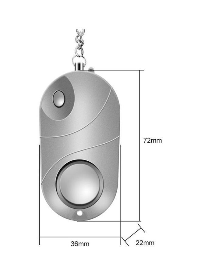 Self-Defense Security Alarm Keychain Silver