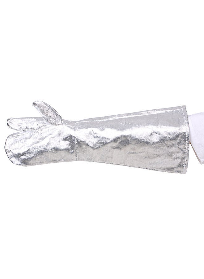 Aluminized Heat Resistant Safety Work Glove Silver One Size