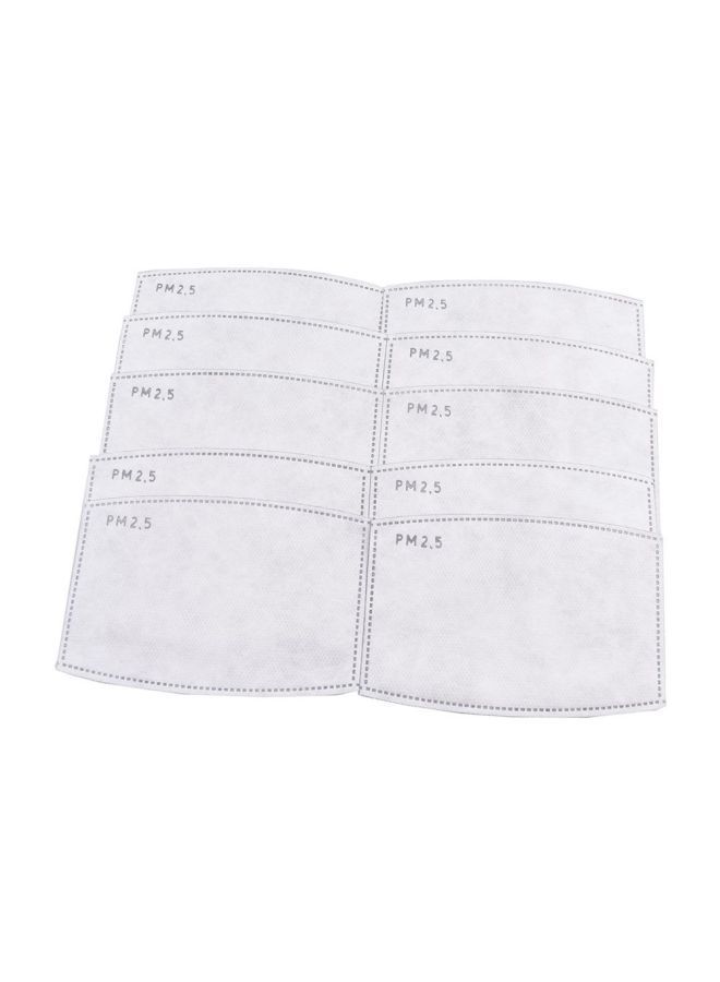20-Piece Activated Carbon Mask-Filter White 13x8x10centimeter