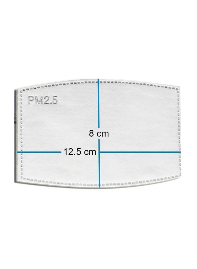20-Piece Activated Carbon Mask-Filter White 13x8x10centimeter