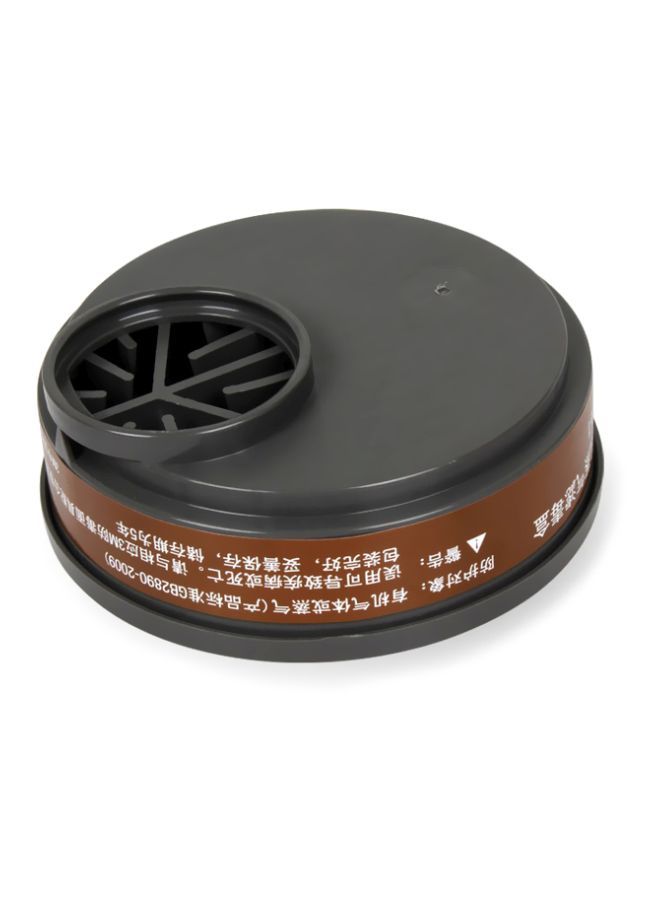 Gas Mask Filter Cartridge For Organic Protection Black/Brown 11x11x3centimeter