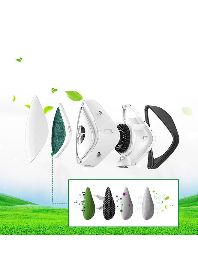 4 Layer Filter Element Intelligent Electric Mask Sporty Cute Panda Design white 11.5x11.5x11.5centigram