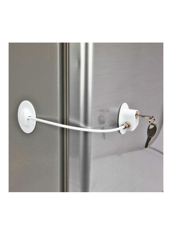 1-Piece Refrigerator Lock With 2 Keys White