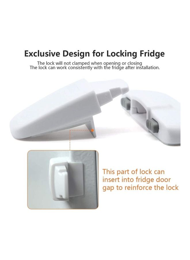 Home Fridge Freezer Door Lock White