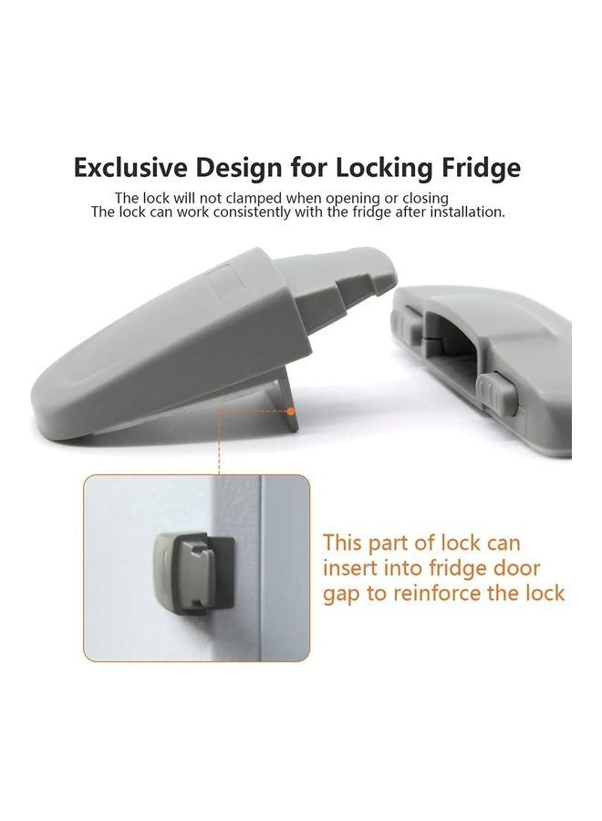 Baby Safety Freezer Door Lock Grey