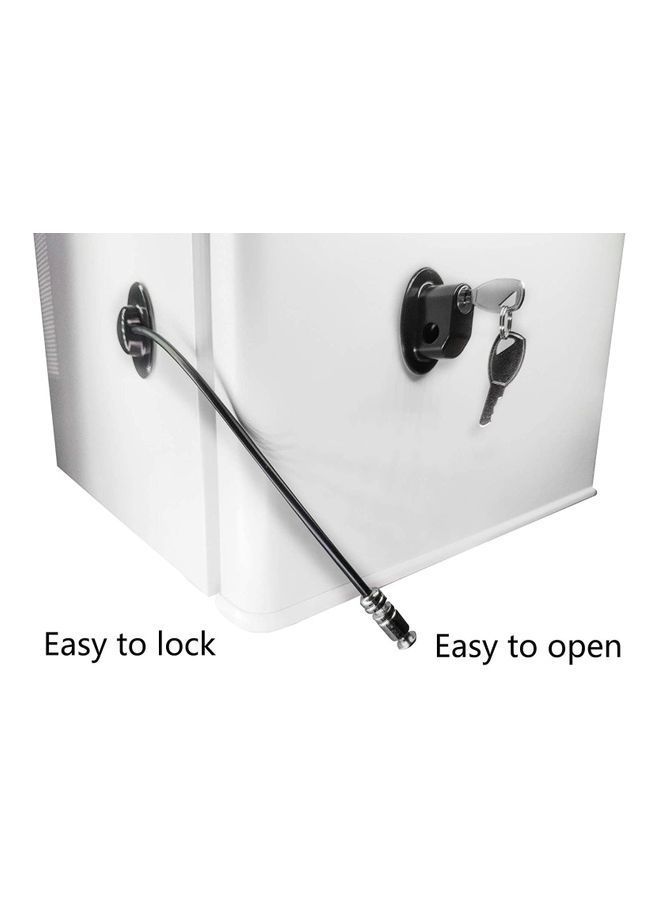 2 Pack Refrigerator Door Locks With 4 Keys Black