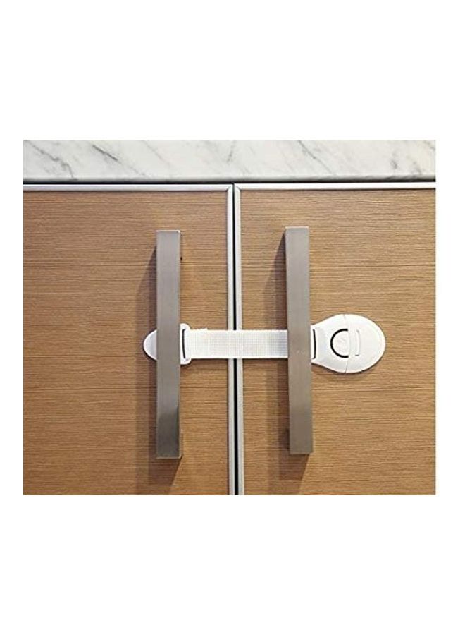 10-Piece Door Cabinet Cupboard Safety Lock White