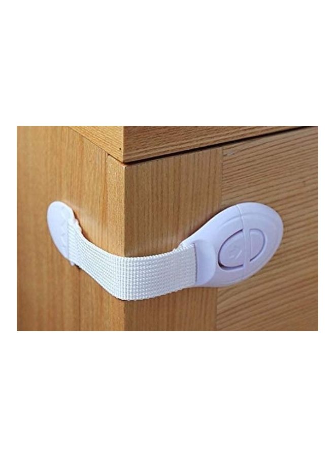 10-Piece Lengthened Bendy Safety Baby Child Lock White