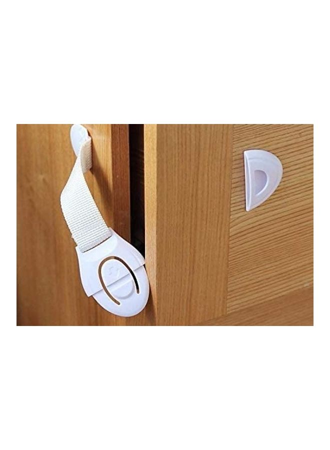 10-Piece Lengthened Bendy Safety Baby Child Lock White