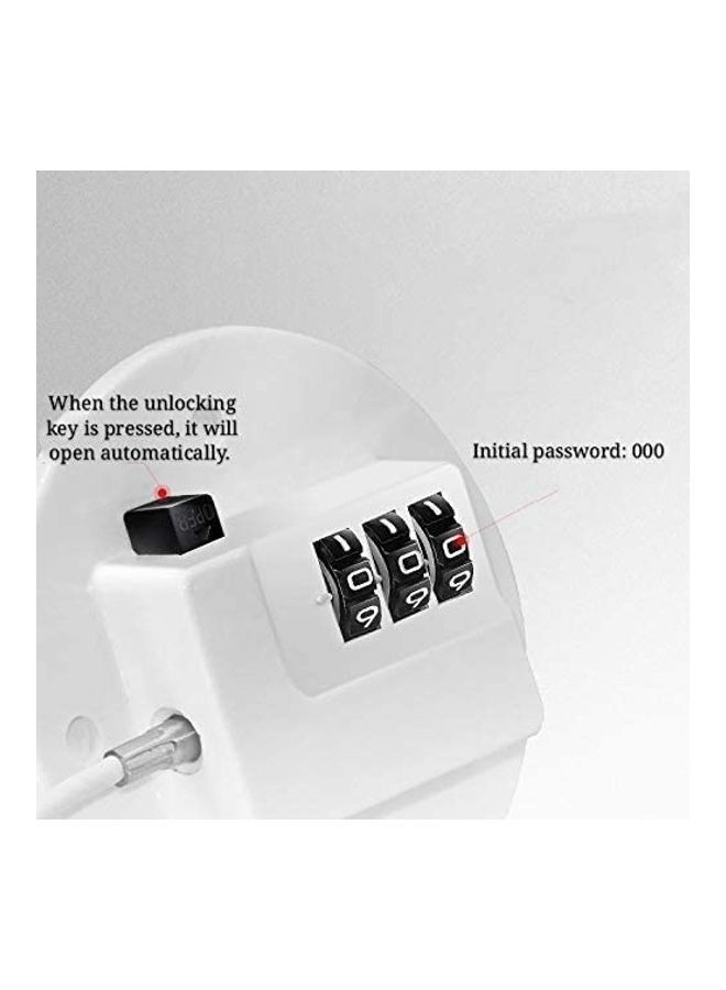 2-Piece Fridge Door Digit Combination Lock White