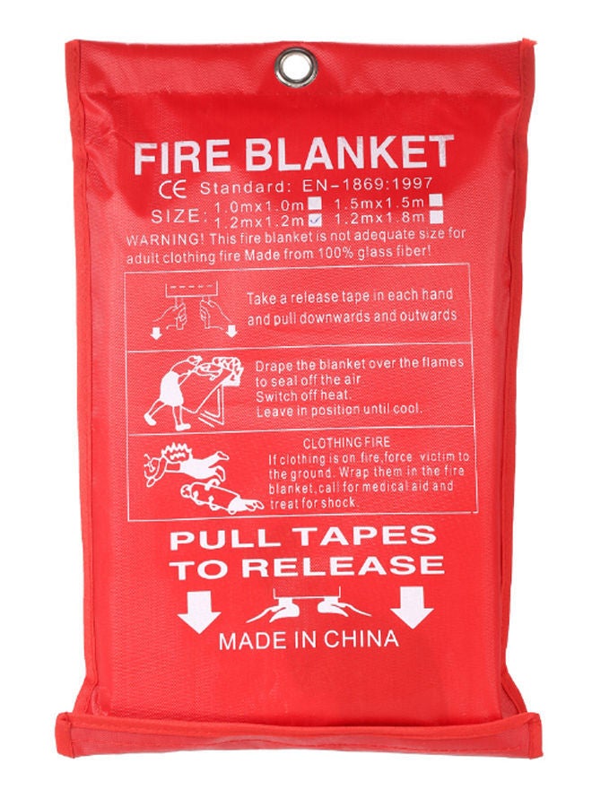 Emergency Survival Fire Blanket White/Black 1.2 x 1.2meter