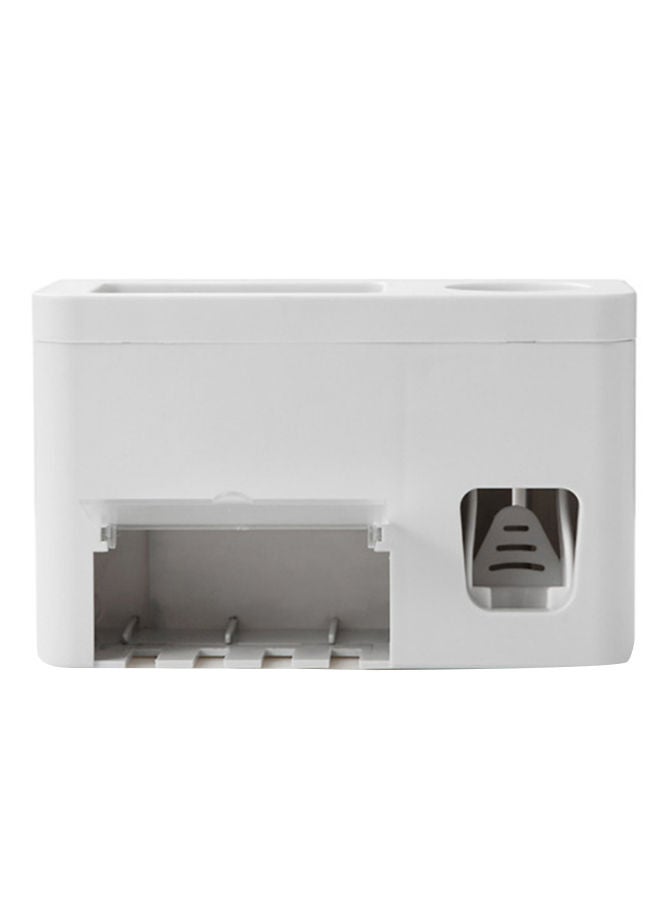 2-In-1 Wall Mounted Toothpaste Dispenser White